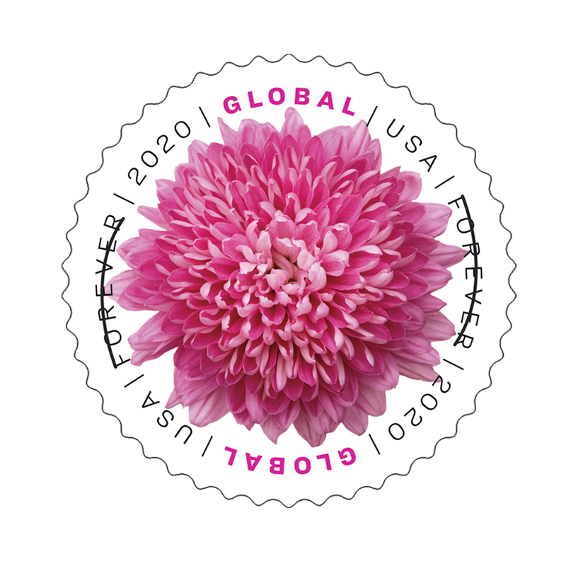 2020 Globe Chrysanthemum First-Class Mail International® - Forever Stamps