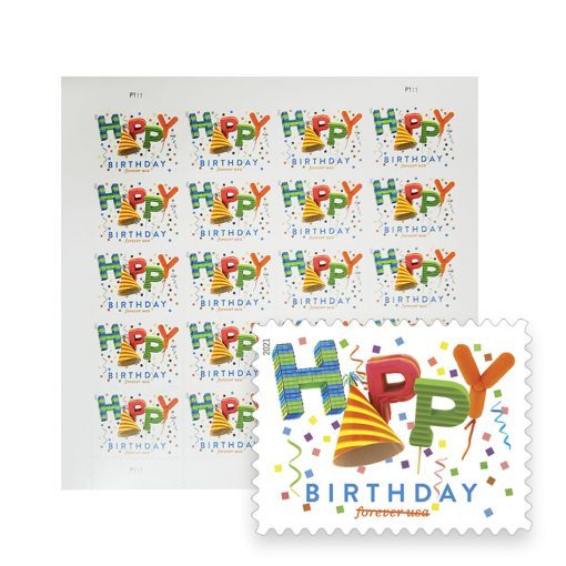 2021 Happy Birthday Stamps - Forever Stamps