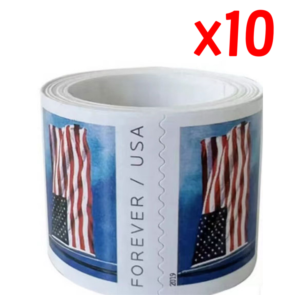 2019 U.S. Flag Forever Stamps 10 Rolls - Forever Stamps