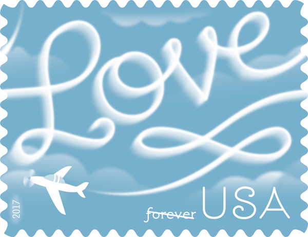 2017 Love Skywriting Stamps - Forever Stamps