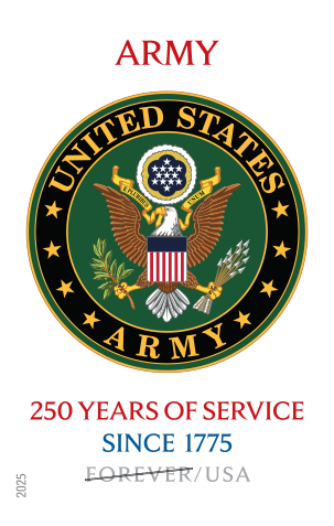 2025 U.S. Army 250th Stamps 100 pcs - Forever Stamps